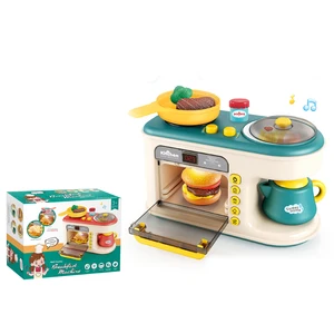 Electric Microwave Oven Toy Music and Light Plastic Children Kitchens