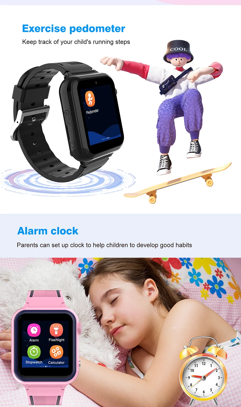 A13 Kids Smart Watch 2023 1.4inch 400mah Big Battery Wifi Gps Agps Lbs