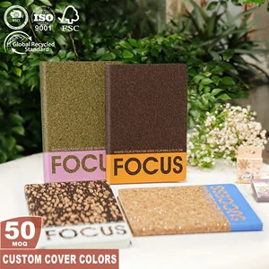 New Design A5 Coffee Grounds Planners Wholesale Custom Logo Cork Hardcover Diary Recycled Journal High Quality Business Notebook