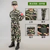 Conjunto de cuatro piezas: cinturón ancho con estampado de tijeras en tonos claros.