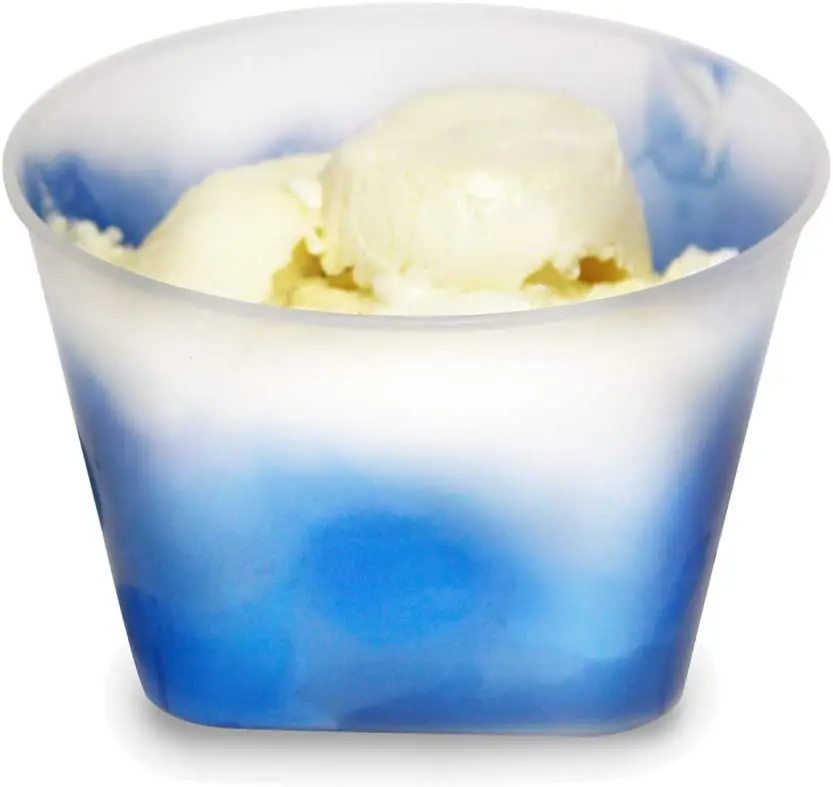Fancy Custom Color Changing Food Graded Disposable Frozen Yogurt Ice Cream Cup Bowl