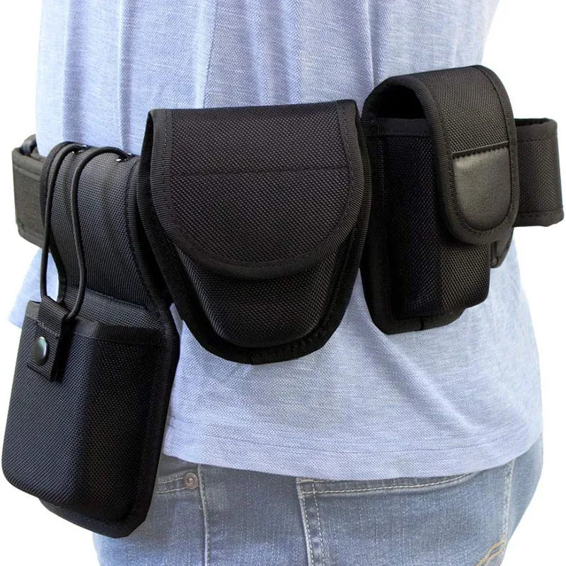 High Density Duty Web Belt Kit with Pouches Security Modular Camping and Everyday Use Duty Belt Heavy Duty Tactical Belts