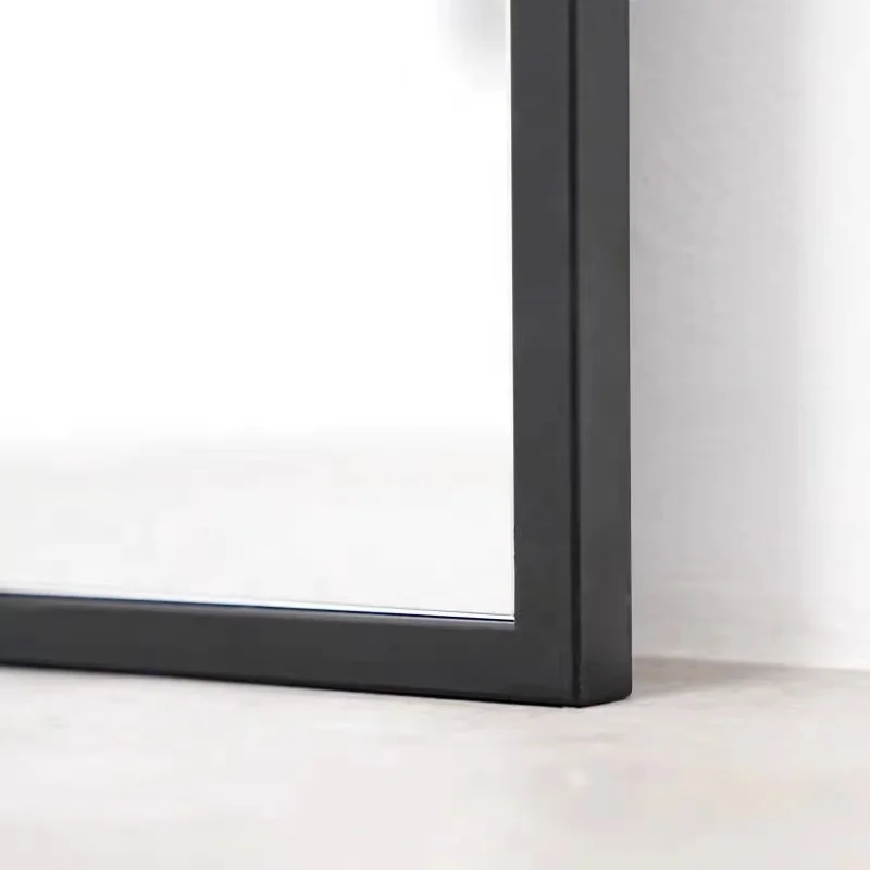 Wholesale Large Custom Standing Framed Window Pane Leaning Full Length Metal Window Mirror