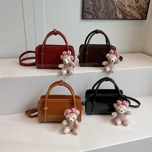 2026 New Fall Korean Style Fashion Square Bag Cute Mini Top Handle Purse for Women Trendy Chic Crossbody Shoulder Bag Daily Use