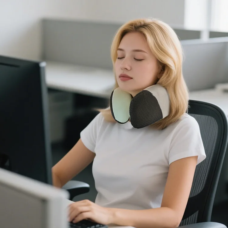 Solid Color OEM Wholesale Best New Products 2025 Car Neck Pillow Neck Support Travel Pillow U Shape Cervical Neck Pillow