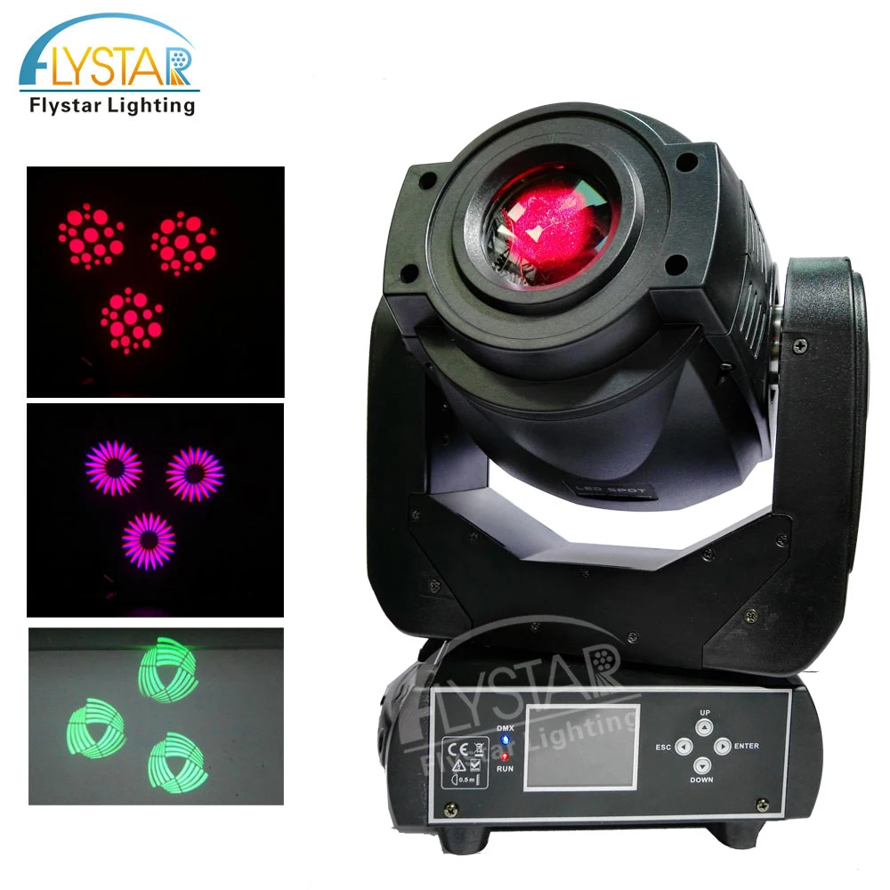 Flystar Professional Beam Led Stage Lighting Spot Moving Head Light 90W for Club Dj Equipment Stage Effect