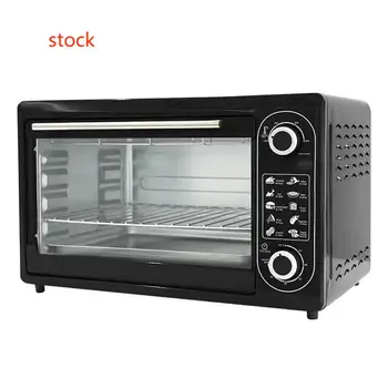 48L Household Smart Pizza Bread Maker Electric Toaster Oven Light Steel Stainless Power Warm Interior  silver crest microwave