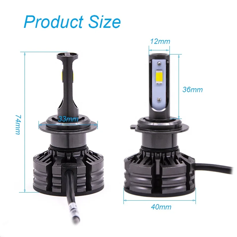 T6 Led Headlight CSP 3570 H4 H11 6000K 4300K 3000K