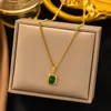 Ciondolo con diamante verde