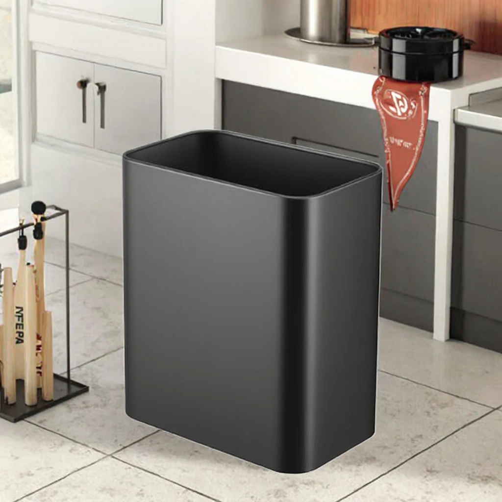 5L Custom Slim Rectangular Stainless Steel Open Top Eco-Friendly Storage Bucket Trash Can Garbage Bin for Small Kitchen Space manufacture