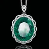 Emerald pendant with Chopin chain