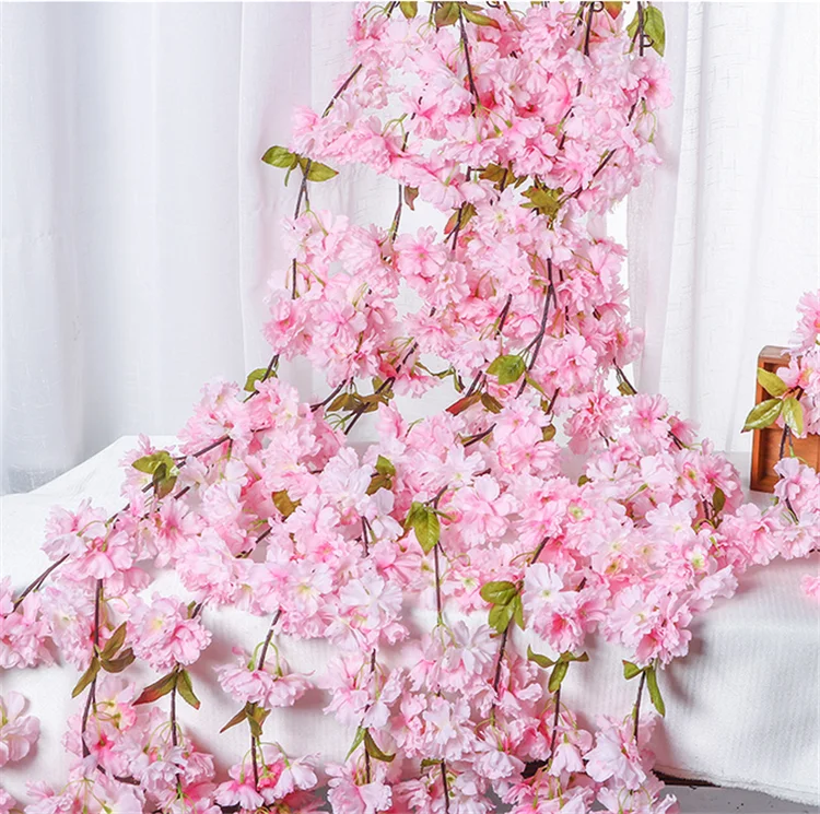 E 1006 Hanging Flower Artificial Cherry Blossom Vine Flower Cane String Rattan For Diy Wedding Arch Decoration Buy Artificial Cherry Blossom Tree Flower Arch Arch Main Door Design Product On Alibaba Com