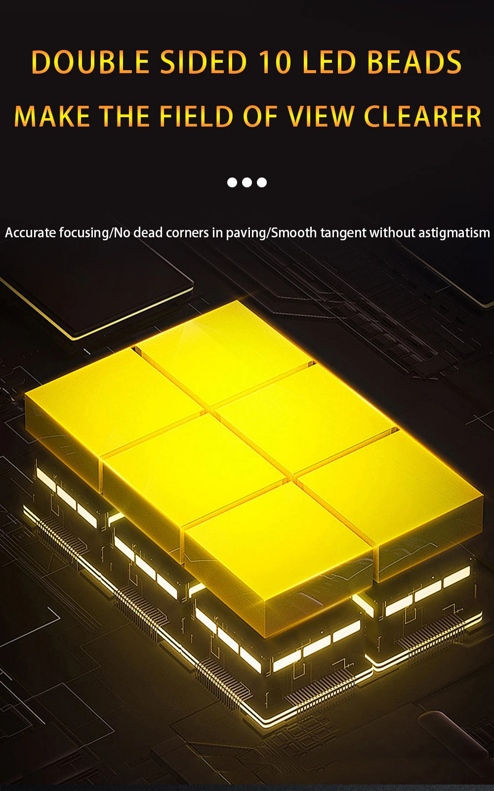 Car Headlight 6000K 1.5 Inch Dual Laser matrix Bi Led Lens Flat Cut off Compatible With Headlights Retrofit Projector Headlights