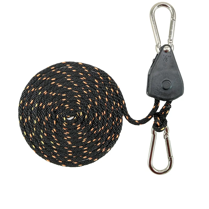 Регулируемый зажим для веревки 35 кг hanger1/8 вешалка с храповым механизмом ремень крепления груза карабинами