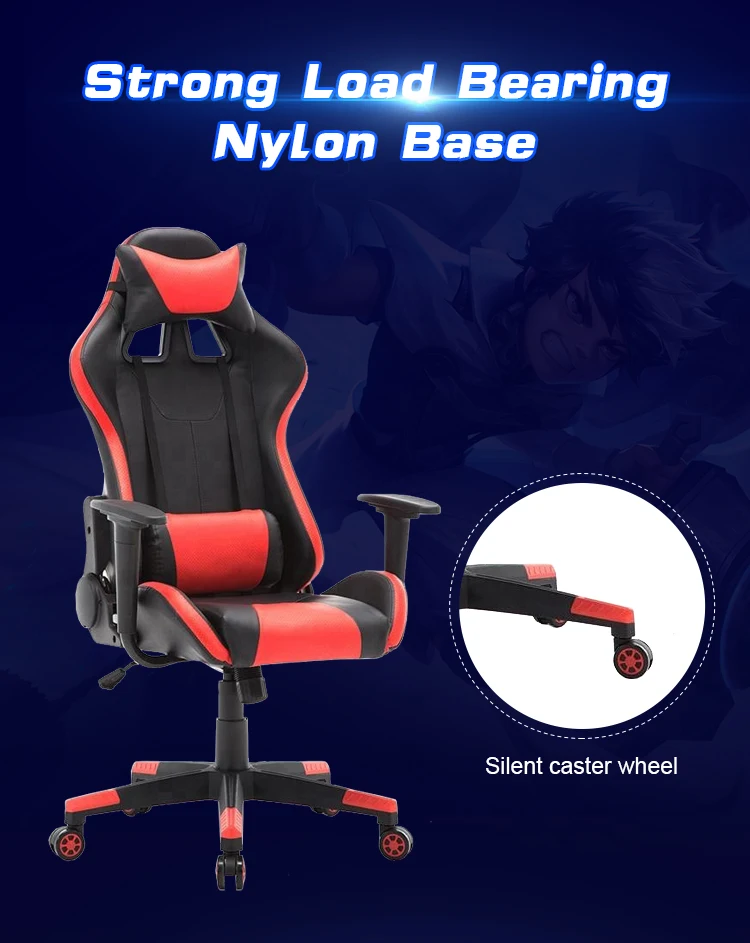 2023 Reclining Silla Gamer Cheap Red Comfortable Floor Gaming Chair 1