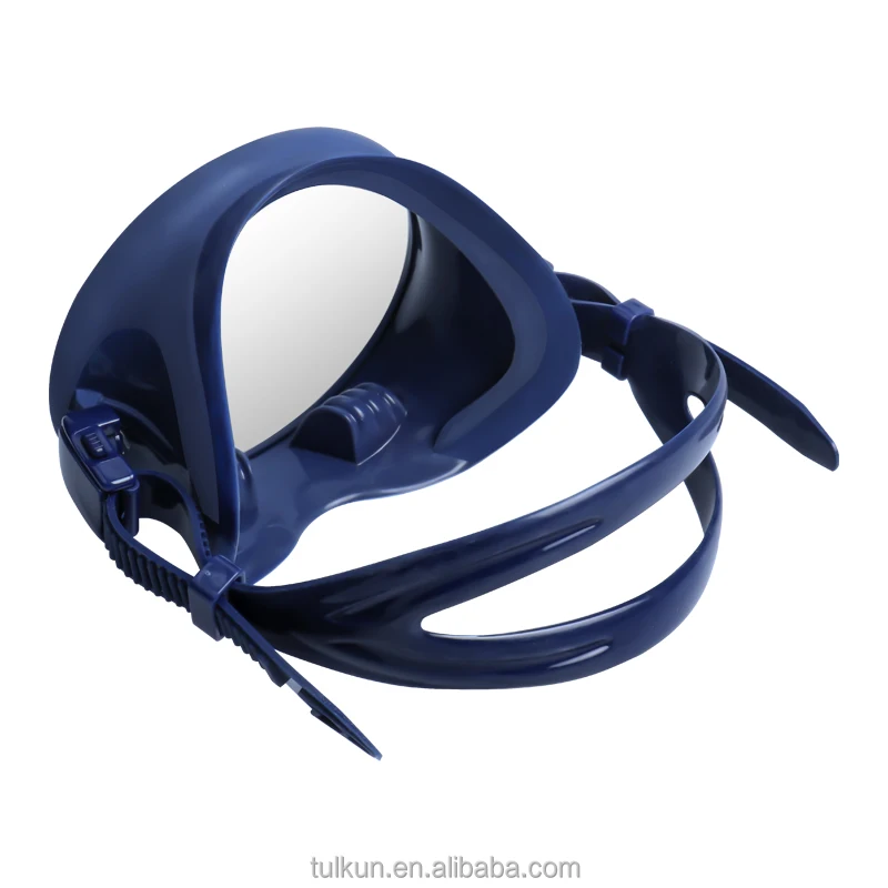 White Color Wide View Full Face Diving Mask With Tempered Glass Lens