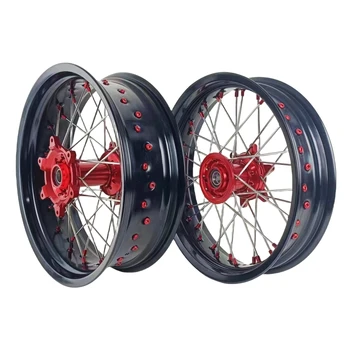 2024 Hot Selling Supermoto Motorcycle Spoke Rims Wheels sets for KTM 17 Inch