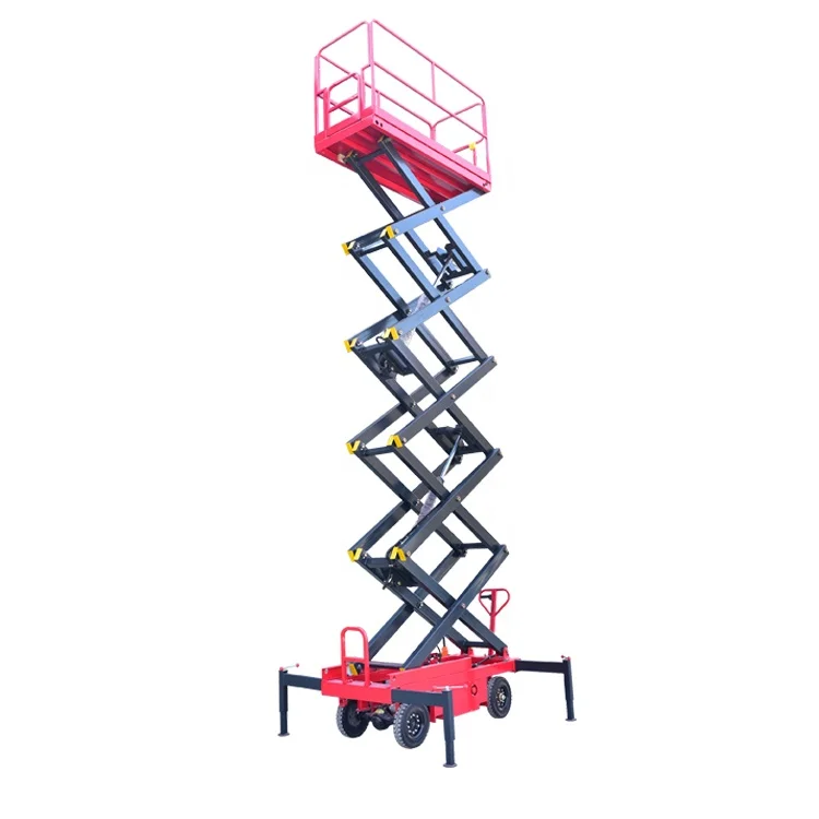 CE ISO factory sale 6m 8m 14m electric scissor lifts crawler self propelled aerial scissor lift track scissor lift type