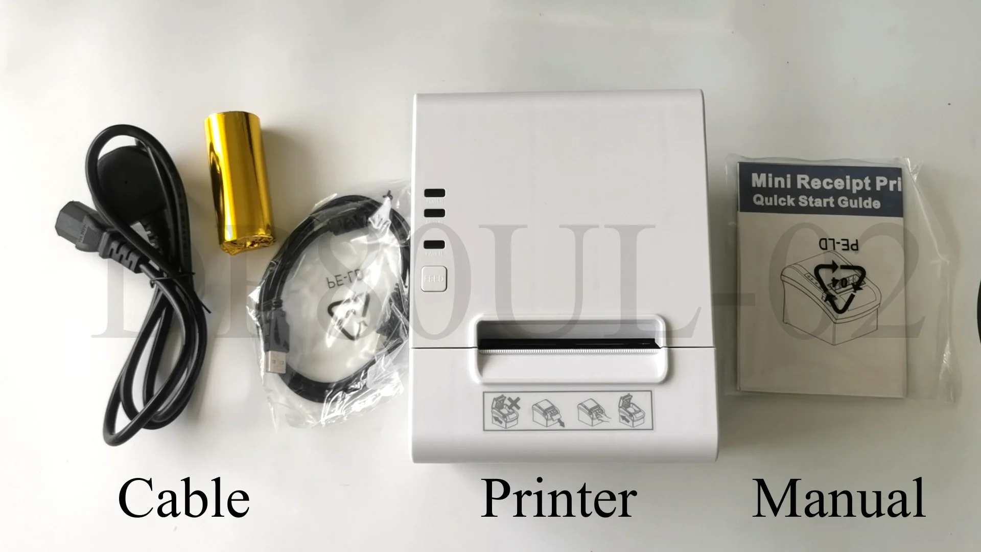 80mm Desktop Thermal Printer Usb Serial Ports Auto Cutter 80 Mm Thermal
