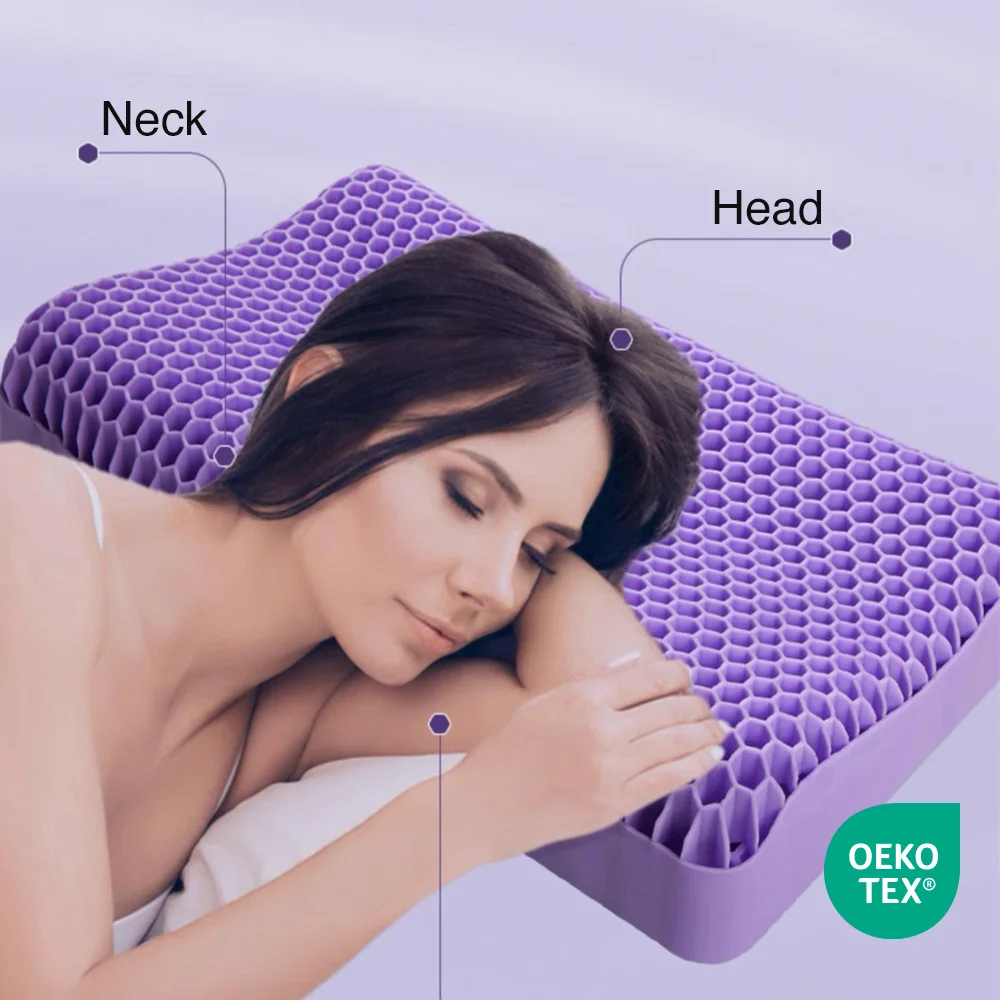 3D TPE Cooling Gel Ergonomic Pillow