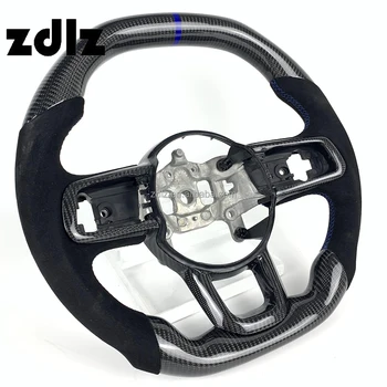 Carbon Fiber Alcantara Leather Steering Wheel For Jeep Wrangler JL JT  2018 2020 2022 2024 Steering Wheel Customizable