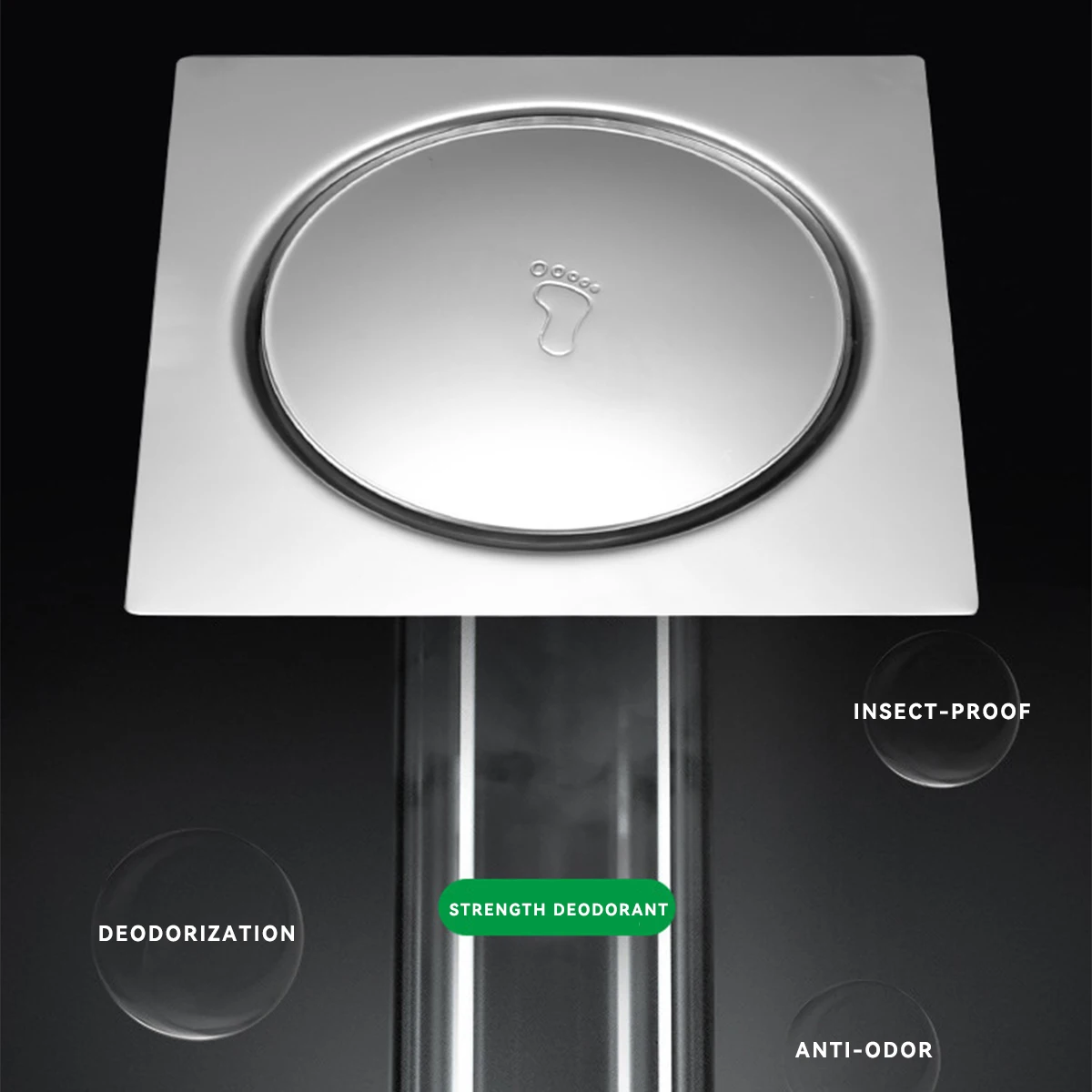 Factory Price Popular Clean Out Stainless Steel Pop up Concealed Floor Drain
