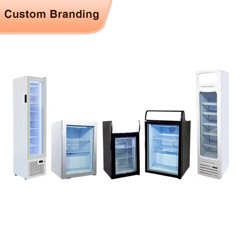 MEISDA Slim Upright Display Freezer Vertical Glass Door Commercial Mini Refrigerator