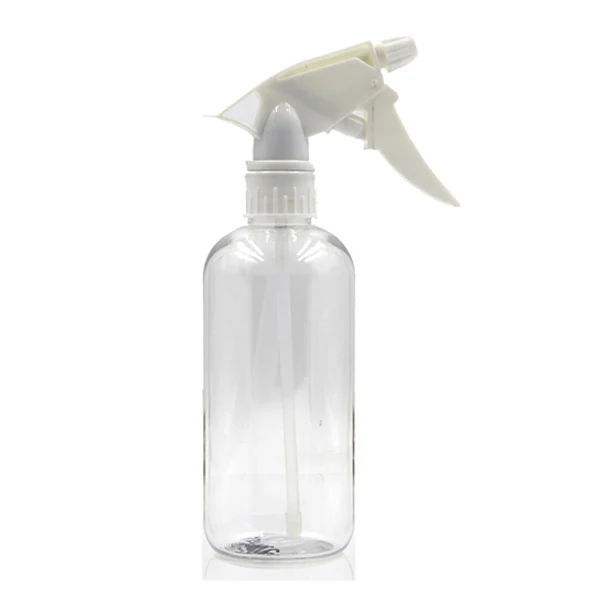 350ml claro pet botella de spray de plástico con pulverizador de gatillo  para el líquido grueso