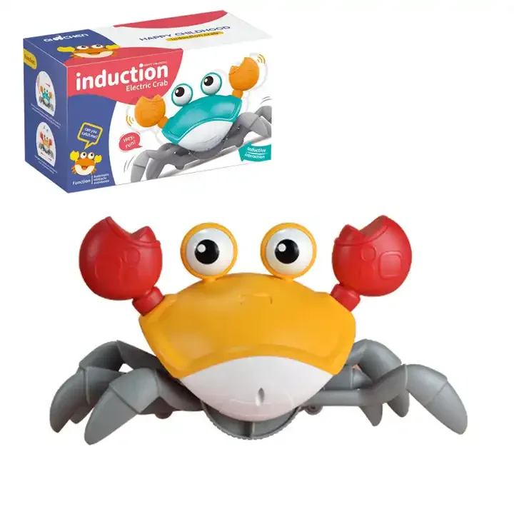Aa New Arrivals Crawling Crab Baby Toy With Music And Led Light Up