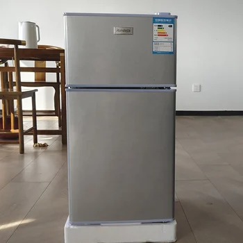 Mini Refrigerator シルバー 2段棚付き 42L Portable Mini 2 Door Refrigerator - Double Door Fridge OEM