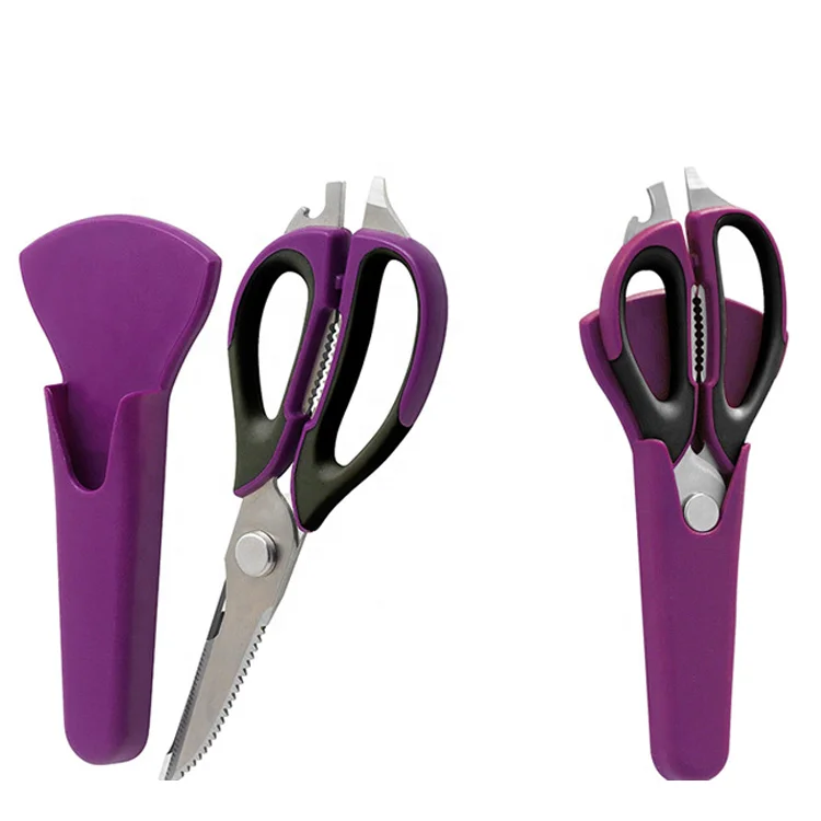 Multi-Functional Magnetic Protective Cover Kitchen Scissors Fridge Cut Food  Detachable Food Scissors - AliExpress