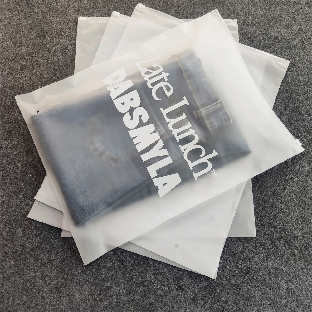 Hot Selling Customized Black Clothing Zip Lock Poly Bags For Packaging