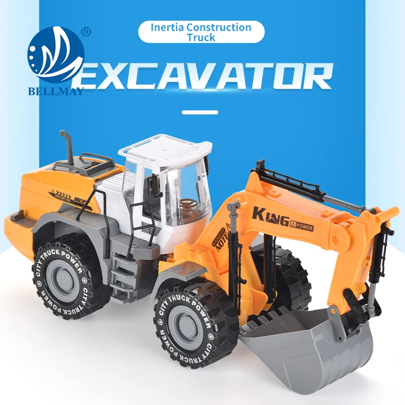 
 Игрушка Bemay, лидер продаж, инерционный экскаватор, пластиковая игрушка, строительный экскаватор, игрушка для детей  