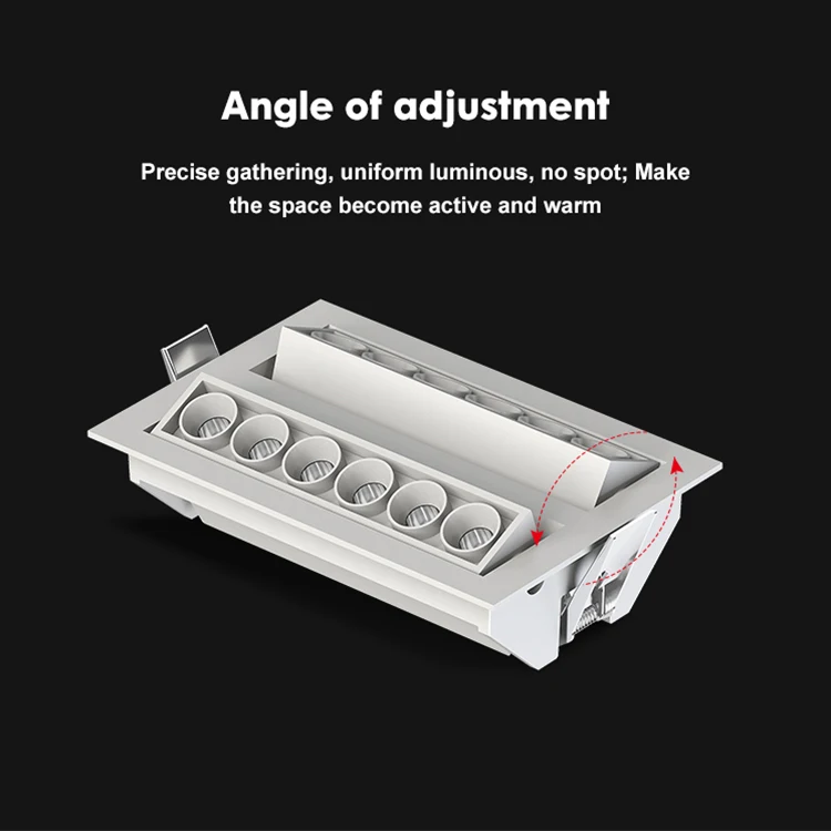 Allway Modular Design Long Working Time Aluminum Ceiling Recessed Mounted 6w 10w 20w Square Led Downlight