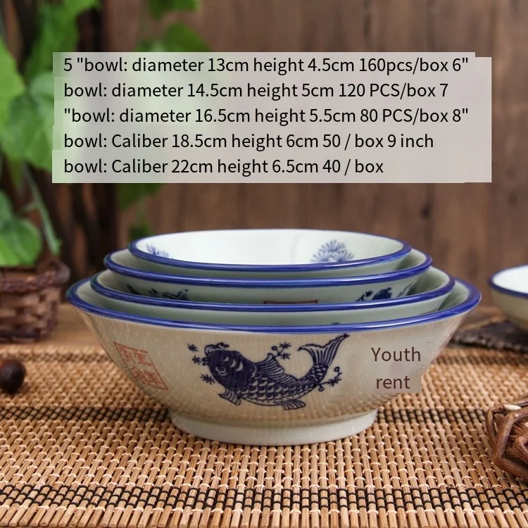 Shop Our Chinese Retro Blue and White Ceramic Rice Bowls