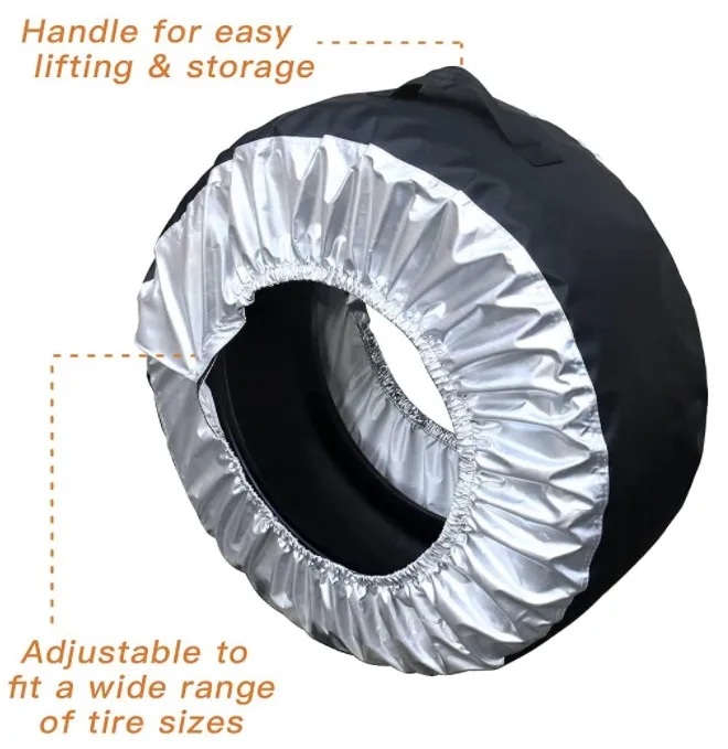 Tire Cover, Seasonal Tire Totes,Polyester Wheel Tires Storage Bags, Waterproof Dustproof Wheel Covers Fit for 16"-20"