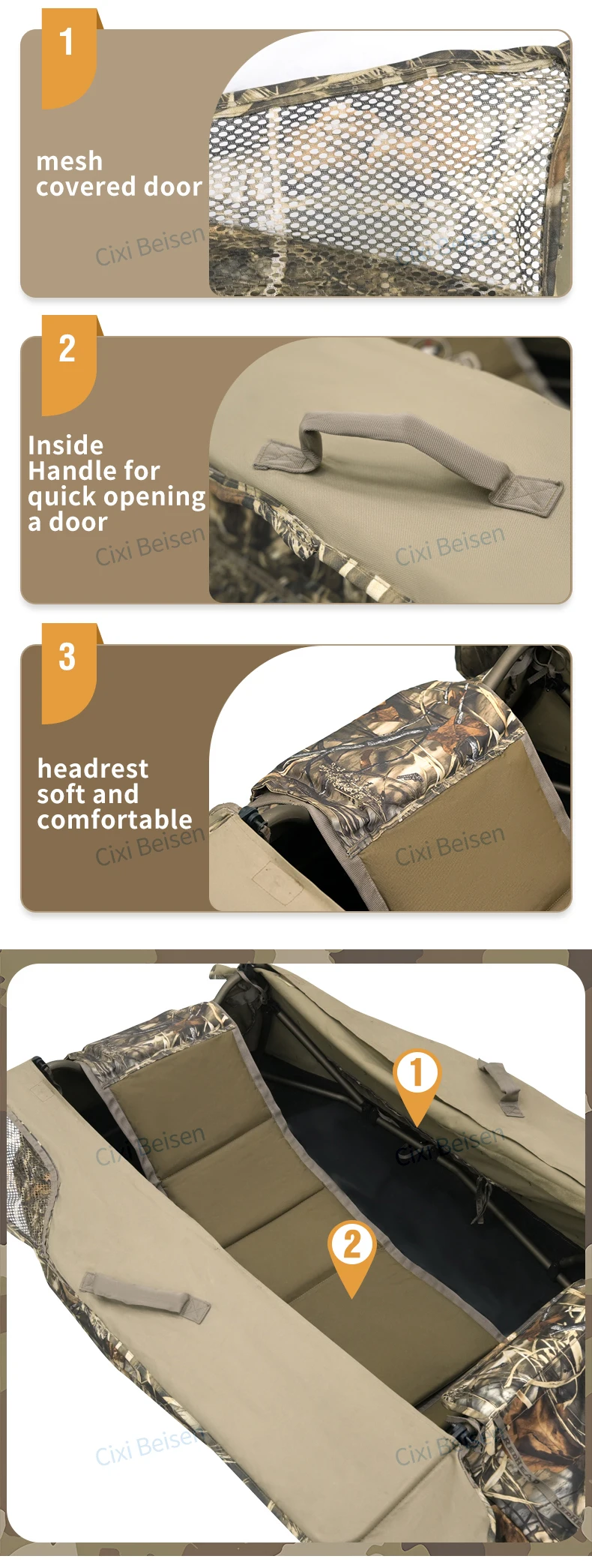 Scout Outdoor Folding Camping Chair - 500 Lb Capacity With Carry Bag