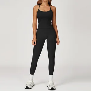 Hot Sale High Waist Pant Set for Women Customized Fitness Yoga Wear Sportswear Gym Clothing Active Wear Hot Selling Yoga Sets