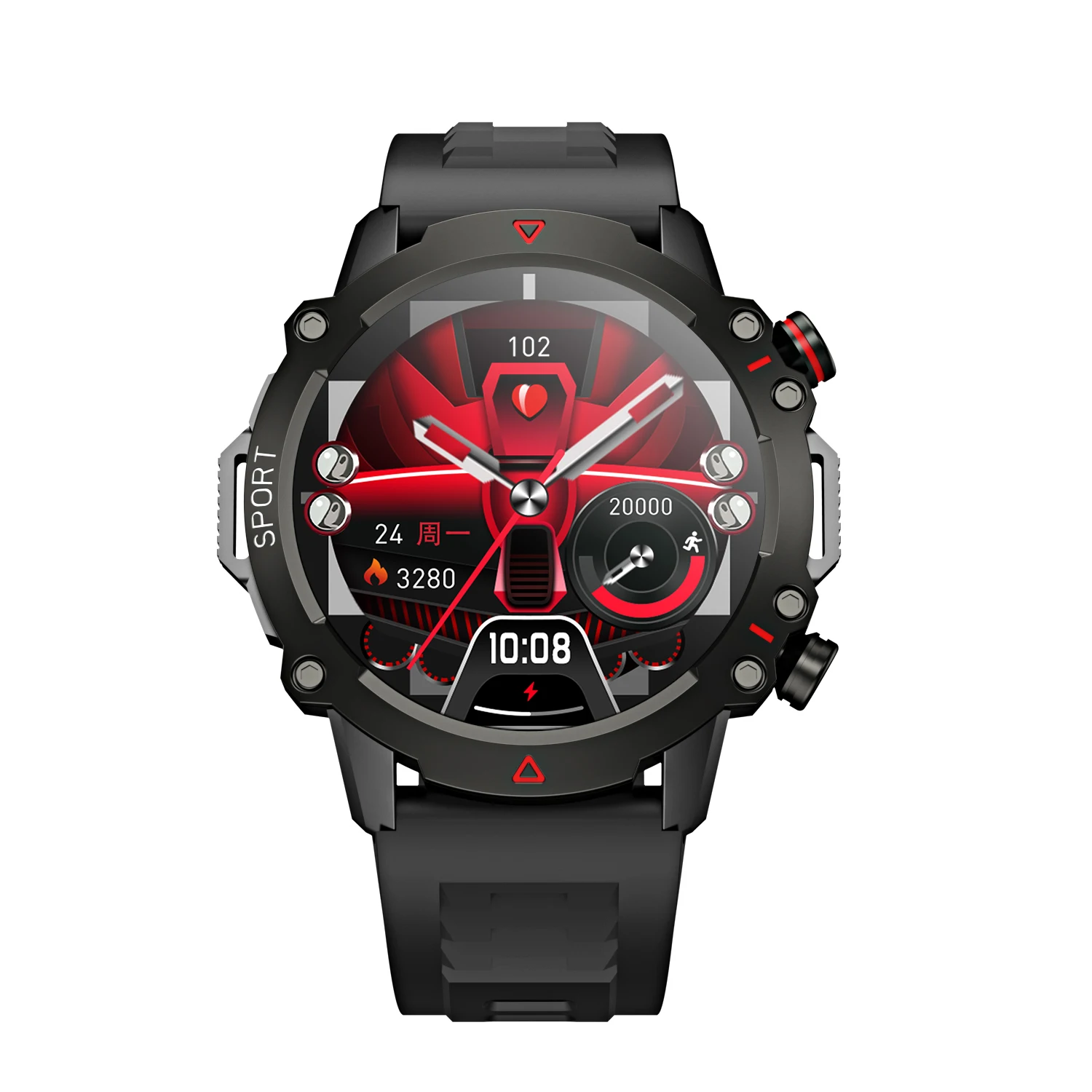 AMOLED TF10 Round Sports Smart Watches with Wireless Charging 220MAh Battery for Men and Women with Fitness Tracker IP67
