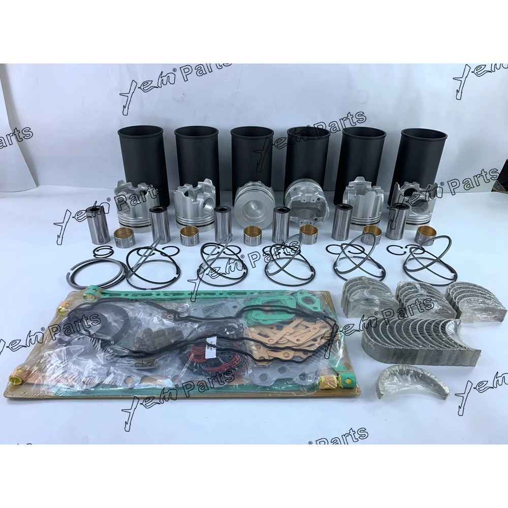 Engine Repair Kit With Cylinder Piston Rings Liner Gaskets Bearings For Isuzu 6RB1