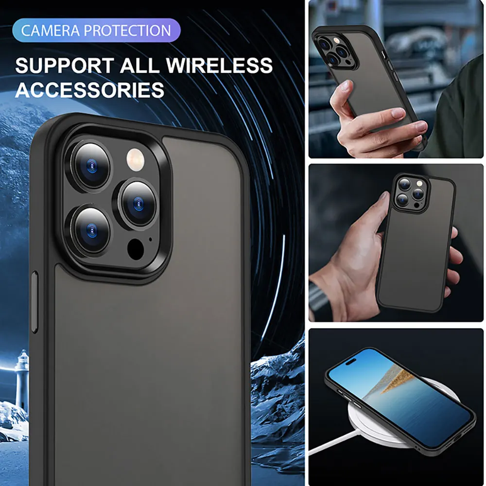 Transparent Phone Case For Iphone 15 14 13 12 11 Xr Xs Max Pro Plus Frosted Simple Business Anti Fall Luxury Sjk427 Laudtec manufacture