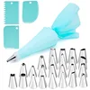 Blue 24pcs+3 scrapers Cake Decorating Kit 4
