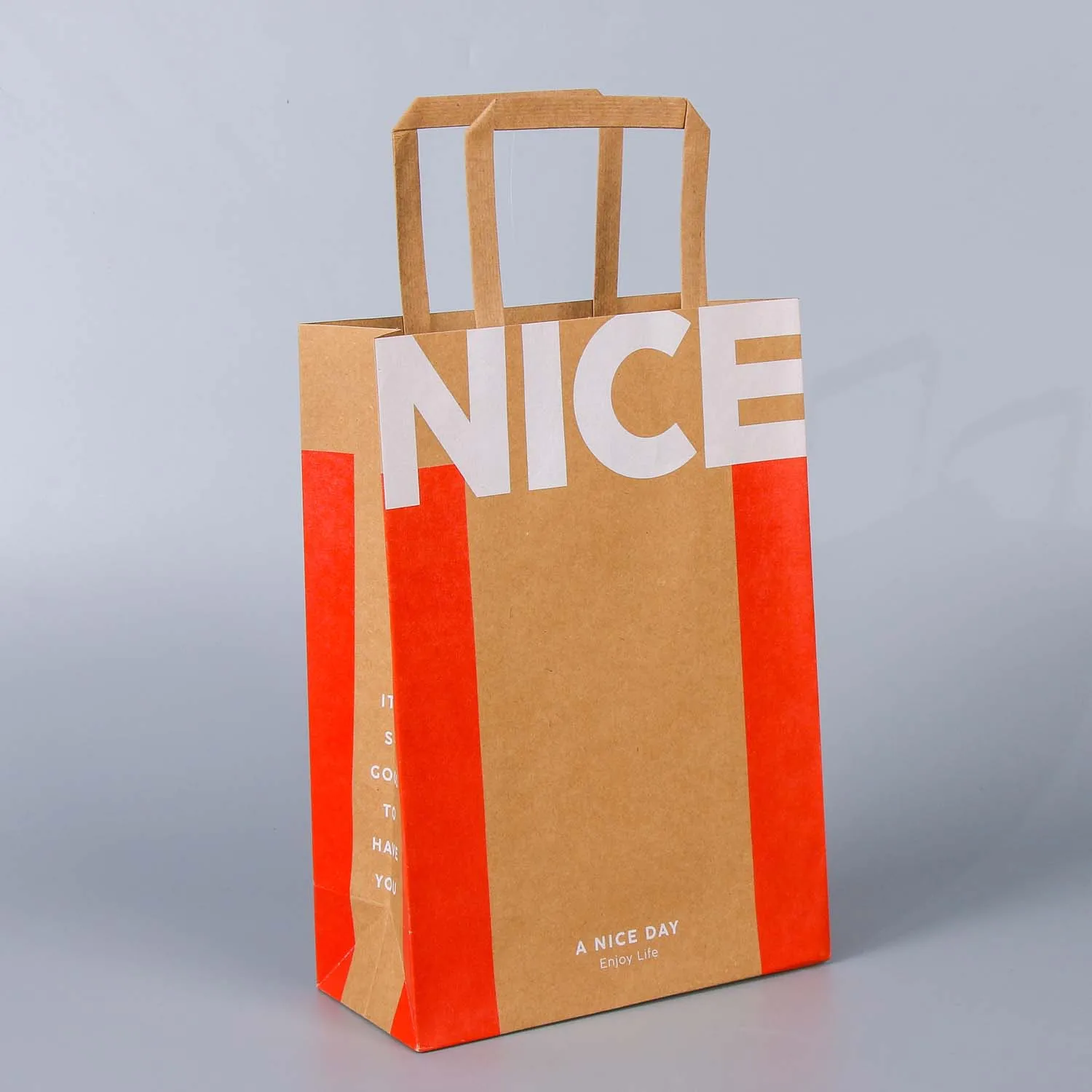 Factory High Quality Cheap Kraft Paper Bags Carrying Bag Print With