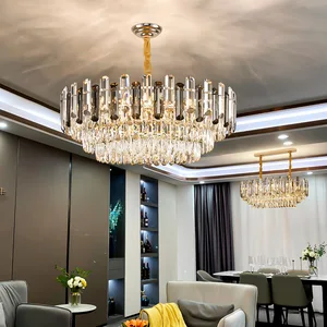 Modern E12 Lamps Crystal Chandelier Light Luxury Simple French Cream Style Stainless Steel Zhongshan Manufacturer Wholesale for
