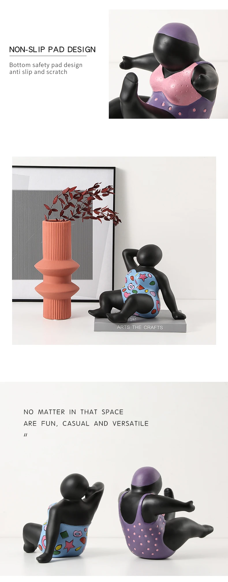 Flolenco 2022 Luxury Modern Swimsuit Character Fat Lady Resin