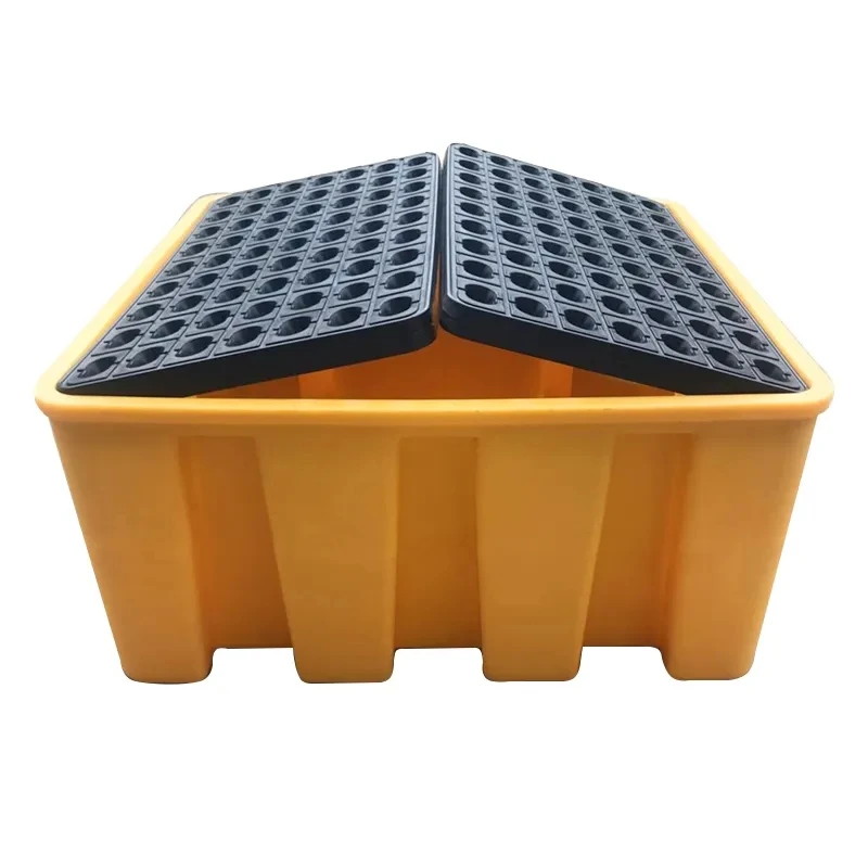 Oil Spill containment one drum pallet tray with wheel