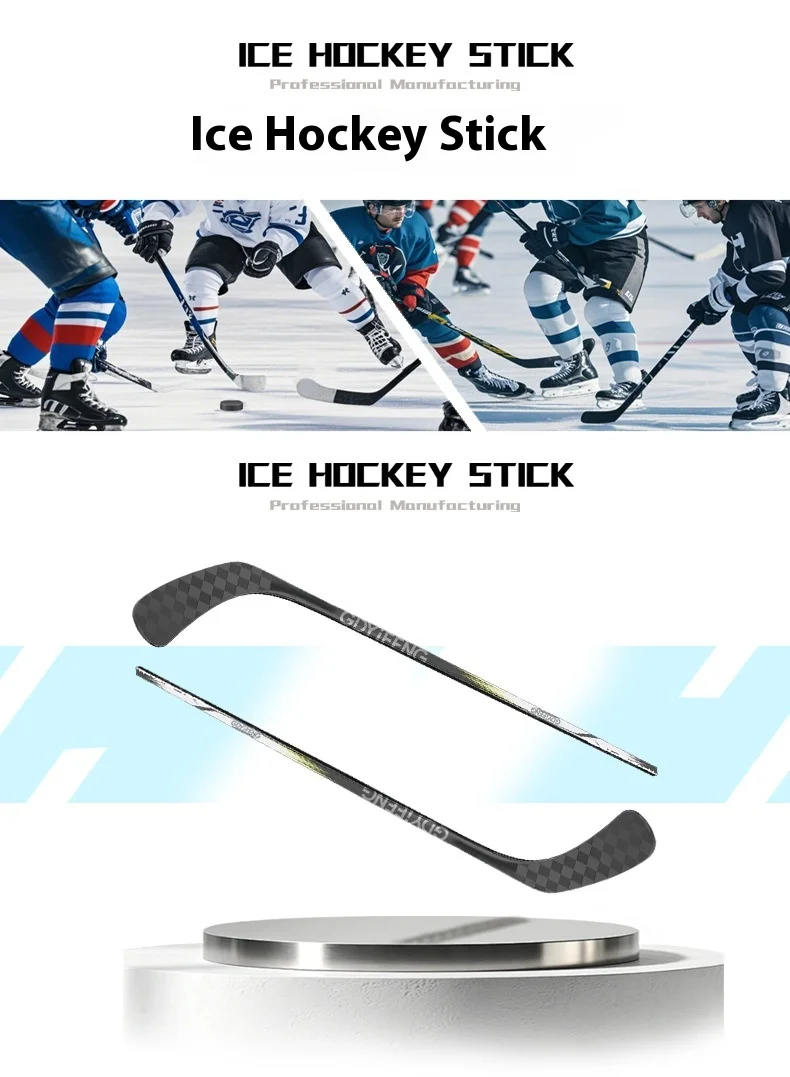 Wholesale YF Brand YF Model 80 Flex Teens Composite Carbon Fiber Silicone Ice Hockey Stick Left Pendant