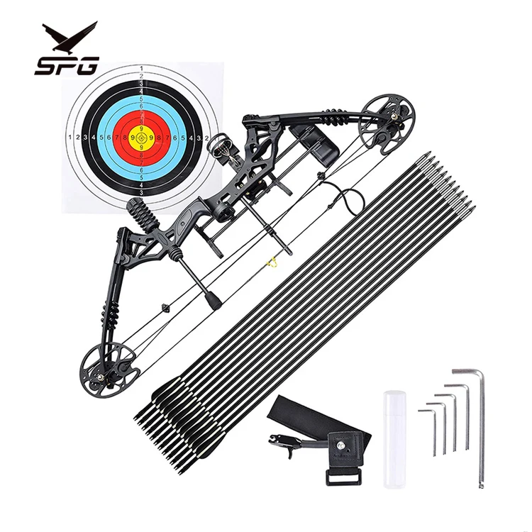 Spg Archery Compound Bow And Arrow Set Hunting Wrist Release Rubber