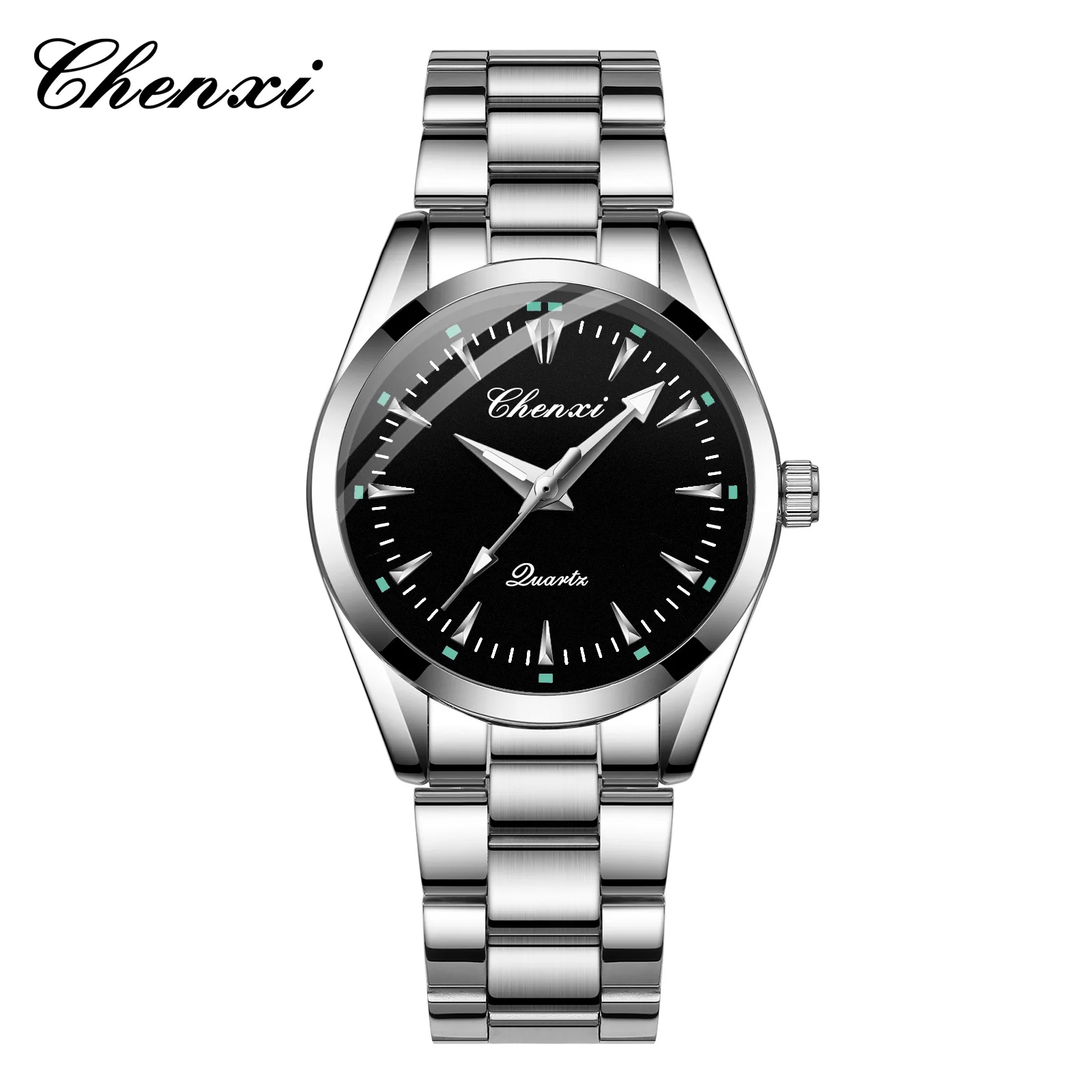 【ちゃっぴ】計100ml Couple Wristwatch CHENXI 006A Stainless Steel Band Business Quartz