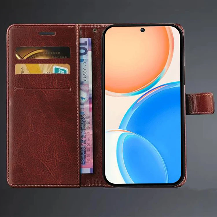 Card Holder PU Leather Cover Case for Honor X8 6.7" 5G 6.5" Flip Cover Retro Wallet Business Case for Honor X8 Fundas Coque details